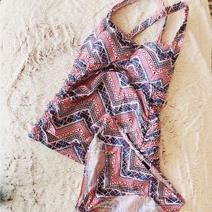 Motherhood Maternity Beach Bump Boho Southwestern Print Tankini Bathing Suit